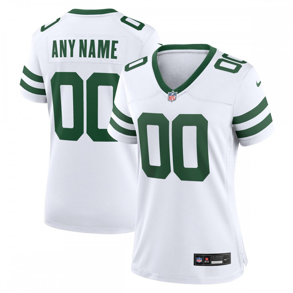 New York Jets Nike Women's Custom Game Jersey - Legacy White-Profan Arena